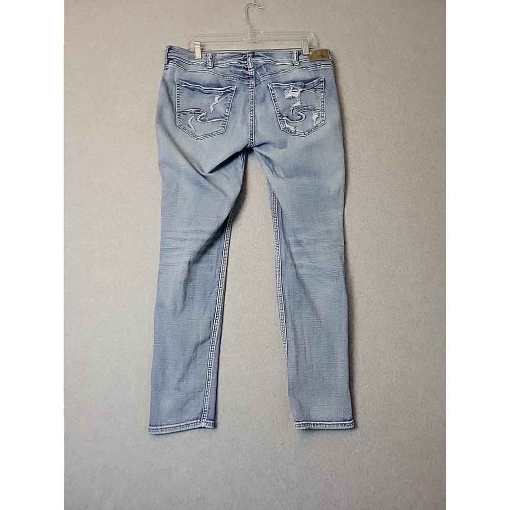 Silver Jeans Co. Boyfriend Super Stretch Distressed Denim Jeans Women's 32x29 - Picture 6 of 14